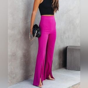 NEW Boutique High Rise Split Flare Pants